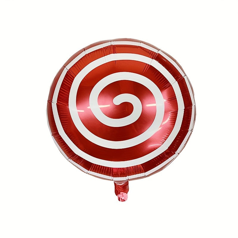 2pcs Christmas Foil Balloons Lollipop Party Balloons Red And Green Balloons