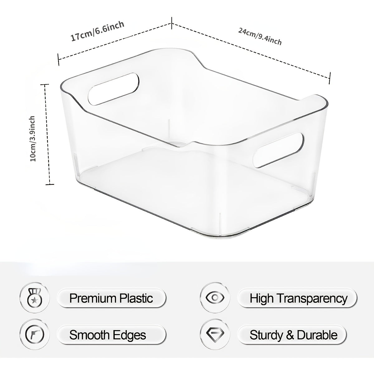 Clear Bin Fridge and Pantry Organizer Food Safe Storage