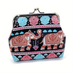 Elephant Pattern Coin Purse Bag Key Bag Hasp Money Bags Wallet Clutch Bag