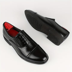 Men's Cap Toe Oxford Shoes Lace up Front Dress Shoes For Men Business Formal