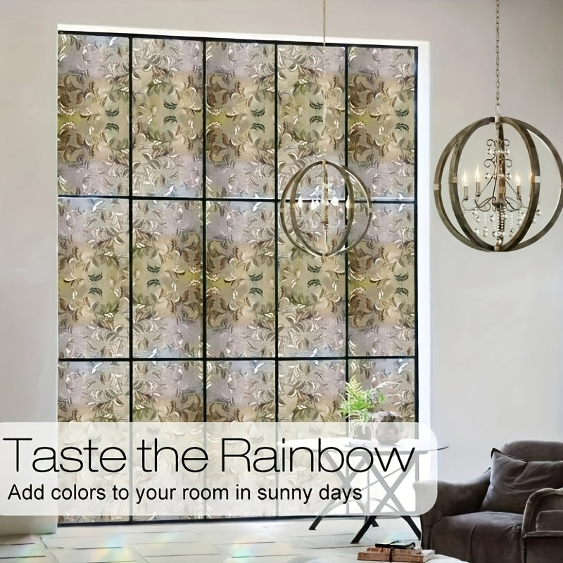 Privacy Window Film Flower Pattern Window Sticker