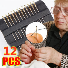 24pcs Special Needles for Elderly & Blind DIY Sewing