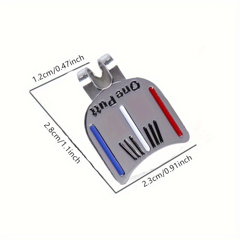 Magnetic Golf Ball Marker with Metal Construction and Hat Clip