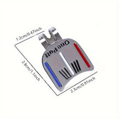 Magnetic Golf Ball Marker with Metal Construction and Hat Clip