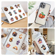 50pcs Kids Cartoon Doodle Halloween Stickers Great For Party Snacks Decorations
