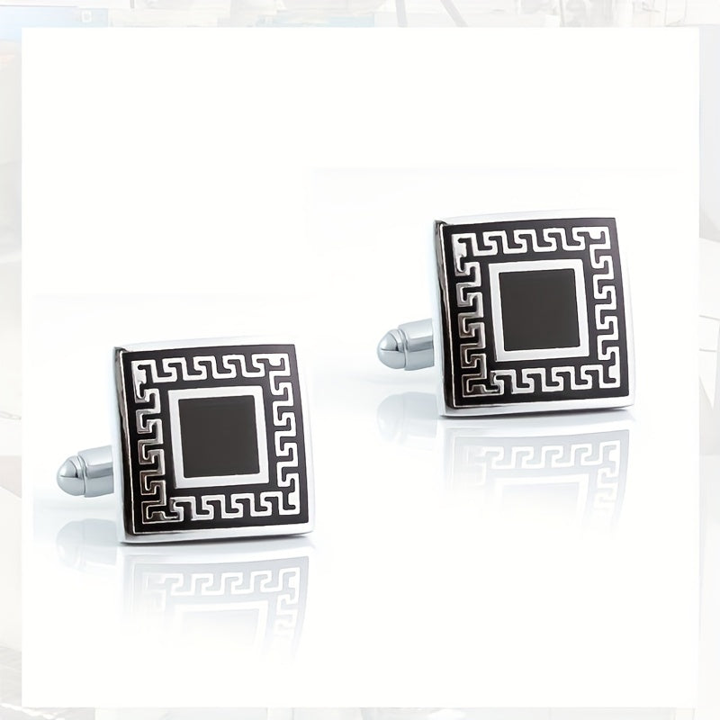 Retro Romantic Square Cufflinks for Men