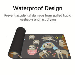 Sloth Rectangular Desk Pad Mouse Pad 11.8x31.5in