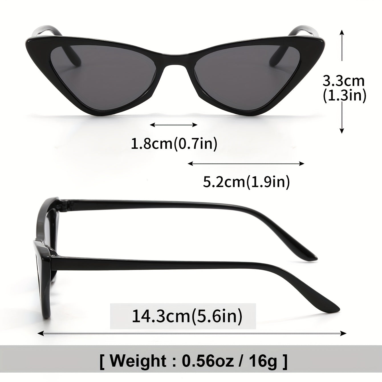 Men's Cat Eye Shaped Frame Sunglasses UV Resistant for Outdoor