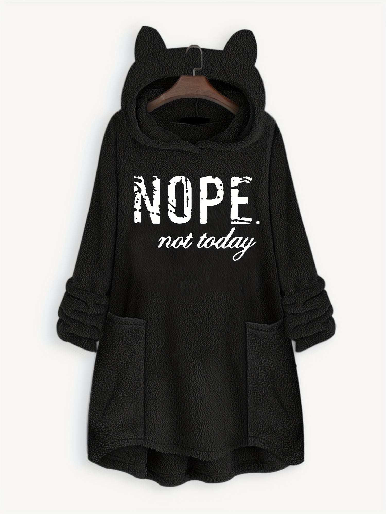 Big Pocket Hoodie Casual Long Sleeve Fleece Hoodies Sweatshirt