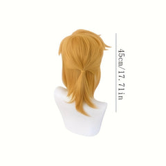 Men's Blonde Short Hair Cosplay Wig Anime Party Halloween Costume