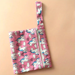 Patterned Mini Wet Bag for Wipes & Snacks Mommy & Baby Bag