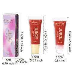 Matte Dewy Finish Lip Gloss Hydrating Moisturizing Smudge Proof Bright