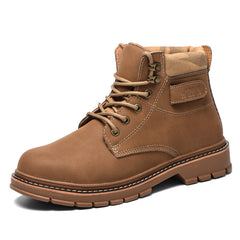 Men's Waterproof Safety Brown Boots For Winter