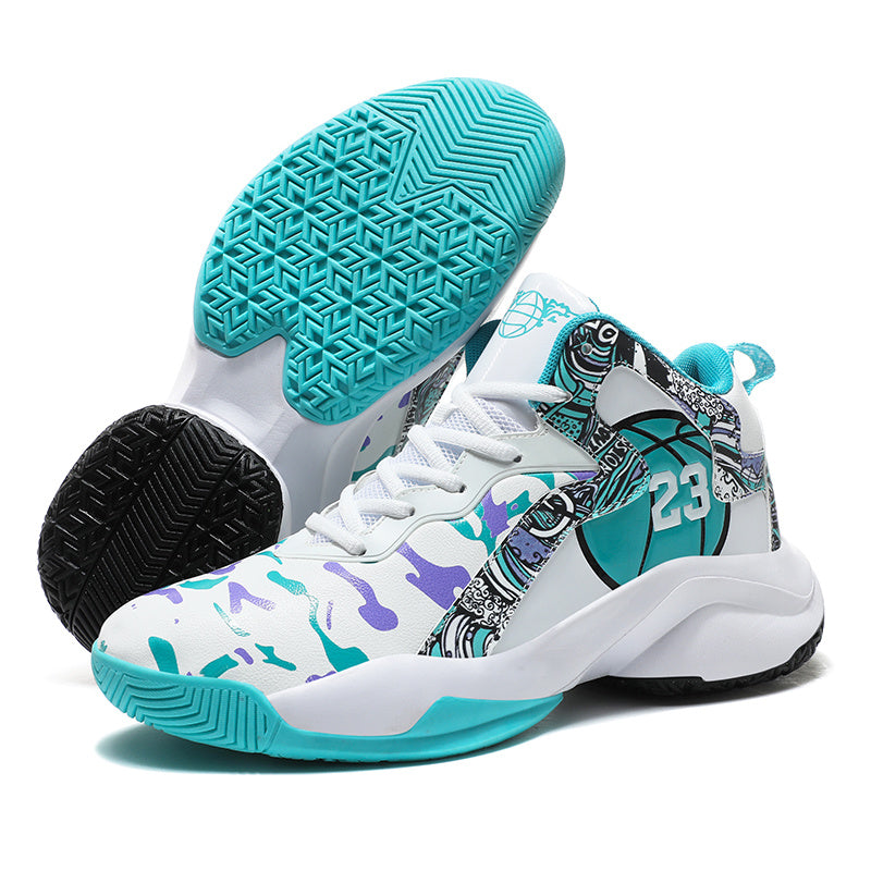 Camouflage Lightweight Mid Top Women's Basketball Shoes