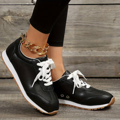 Women's Platform Sneakers Lace Up Outdoor Shoes Lightweight Trainers