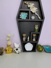 Gothic Crystal Coffin Display Rack Shelf