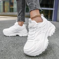 Women's Mesh Platform Sneakers Casual Lace Up Shoes