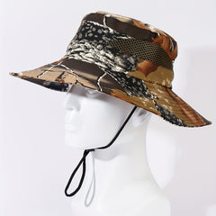 Camouflage Mesh Bucket Hat UV Protection Tactical Sun Hat
