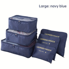 6pcs Camping Sleeping Bag Storage Bags Luggage Underwear Bra Shoes Organizer