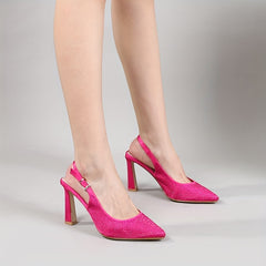 Women's Pointed Toe Buckle Strap Pumps
