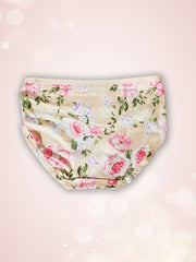 3pcs Floral Print Briefs Stretchy Intimates Panties Women's Lingerie