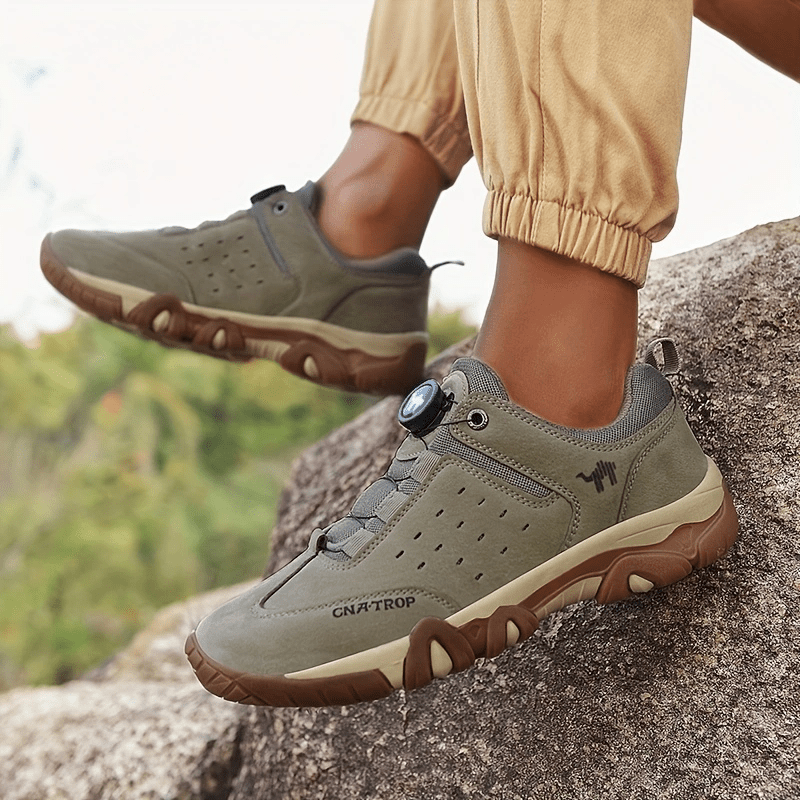 Men's Hiking Sneakers Rotary Button Non Slip Outdoor Shoes