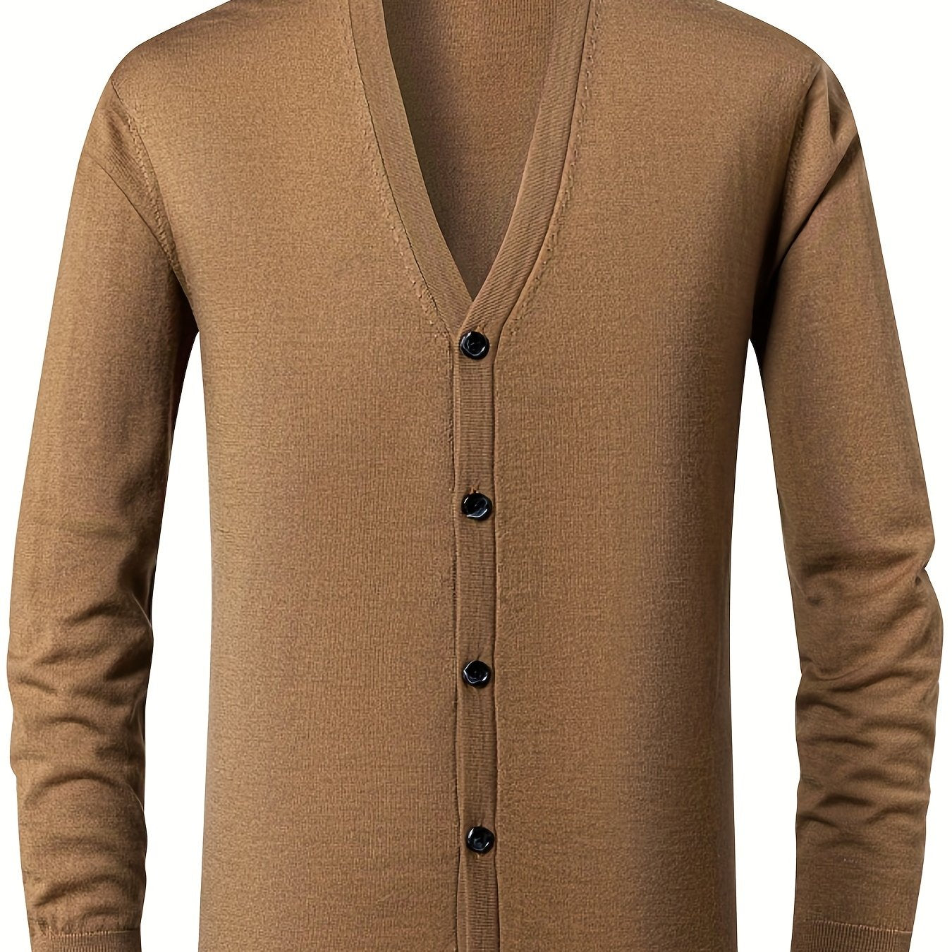 Men's Vintage Style Wool Cardigan Coat V Neck Button Up