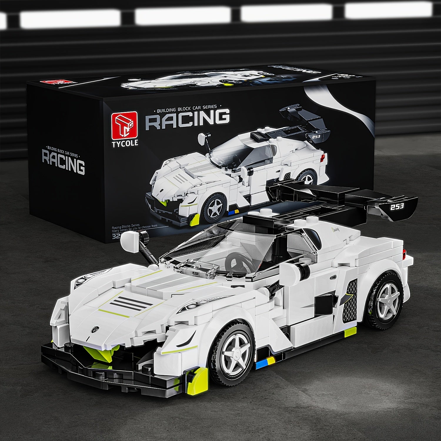 Kids Racing Model Puzzle Toy with Display Box Car Sports Car Racing Model Puzzle