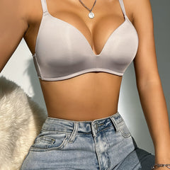 Glossy Triangle Cup Everyday Bra High Support Lingerie