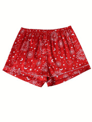 Women's Plus Moon & Star Print Pajama Set