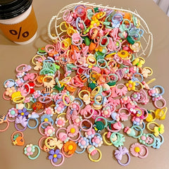Children's Cartoon Elastic Hair Tie - Safe for Girls