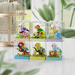 Parrot Building Blocks Ornament Decorative Holiday Gift