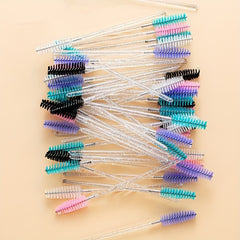 Crystal Mixed Eyelash Brush Glitter Spoolies Mascara Wands Makeup Brushes