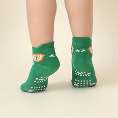 12 Pairs Boys Cartoon Knit Cotton Socks Soft Non-Slip Ankle Socks