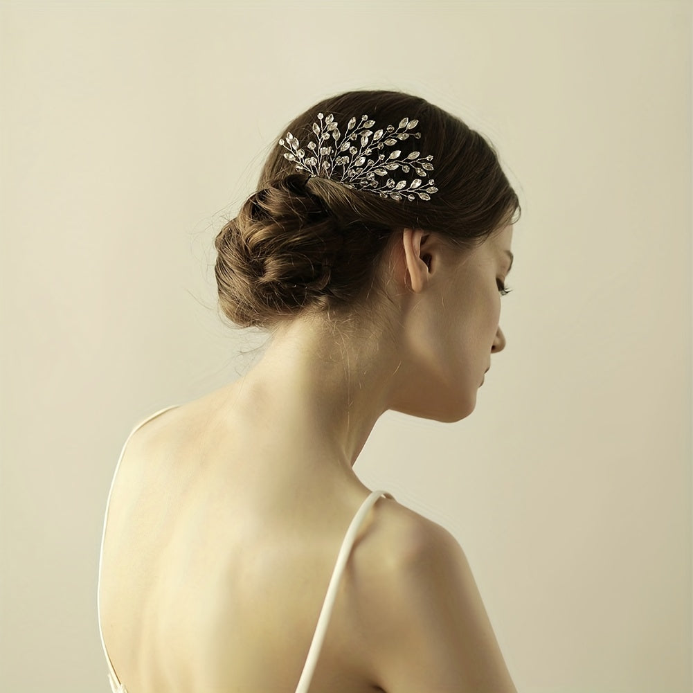 Crystal Hair Comb Head Jewelry Bridal Wedding Accessories