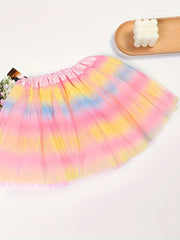 Girls Rainbow Tutu Skirt Dance Ballet Performance 1 5y