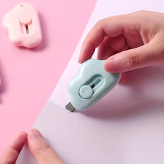 Mini Manual Retractable Utility Cutter for School Office Art Supplies