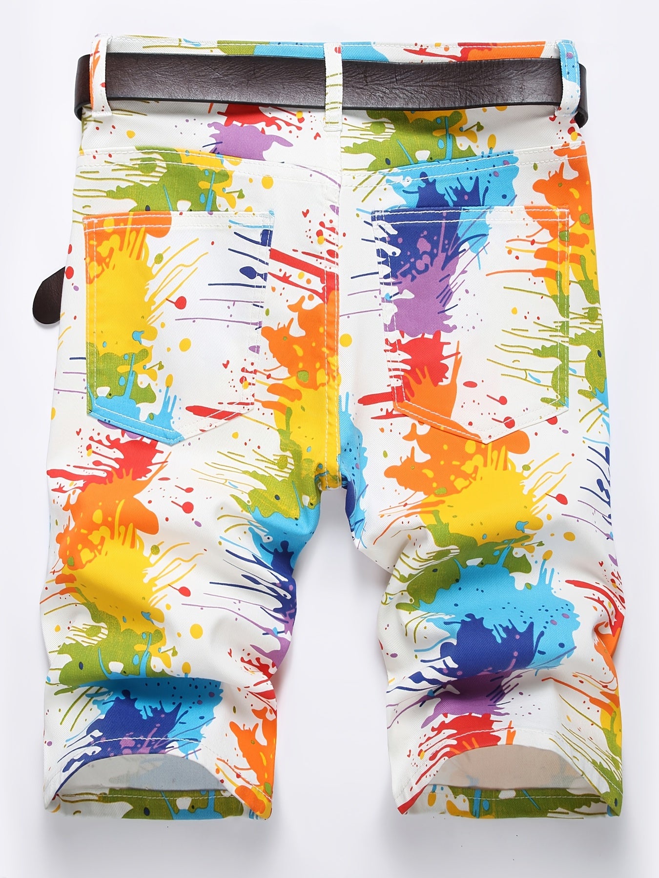Men's Slim Fit Colorful Printed Jeans