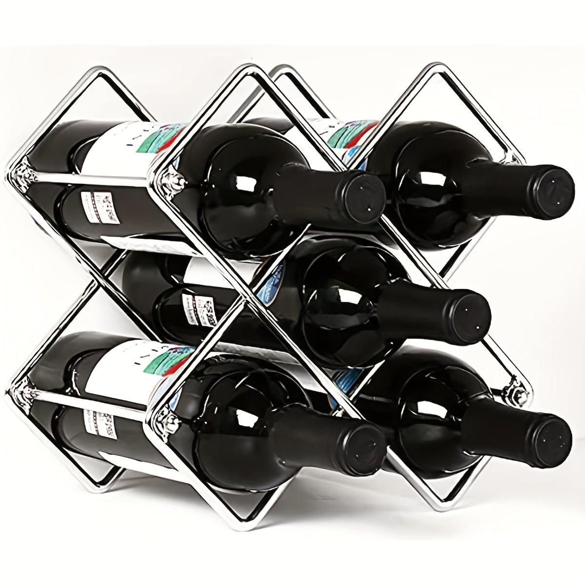 Stylish Stackable Wine Bottle Rack for Home and Office