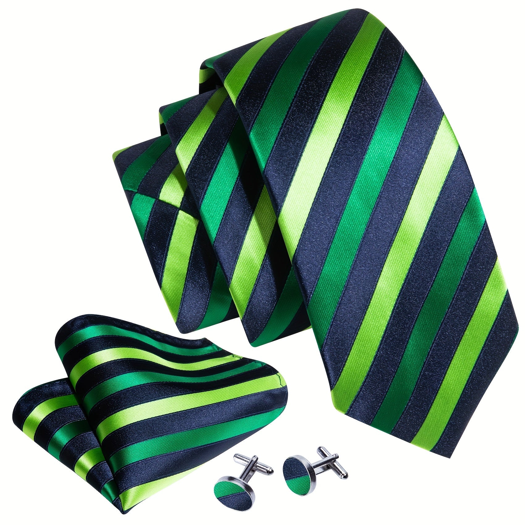 Barry Wang Men Silk Ties Woven Striped Paisley Floral Necktie