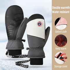 Unisex Ski Gloves Waterproof Windproof Coldproof Thickened Sports Gloves