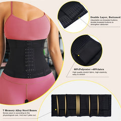 Adjustable Hourglass Waist Trainer Slimming Cincher Metal Boning