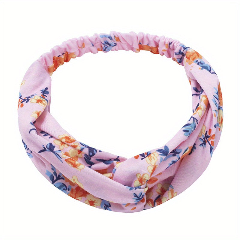 Boho Floral Style Headband Elastic Head Wrap Hair Band