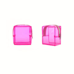 Clear PVC Waterproof Lipstick Bag Travel Portable Roomy Zipper Pouch Makeup Bag
