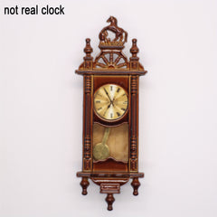 Vintage Roman Bell Pendant 1:12 Dollhouse Accessory Dark Brown Retro Clock