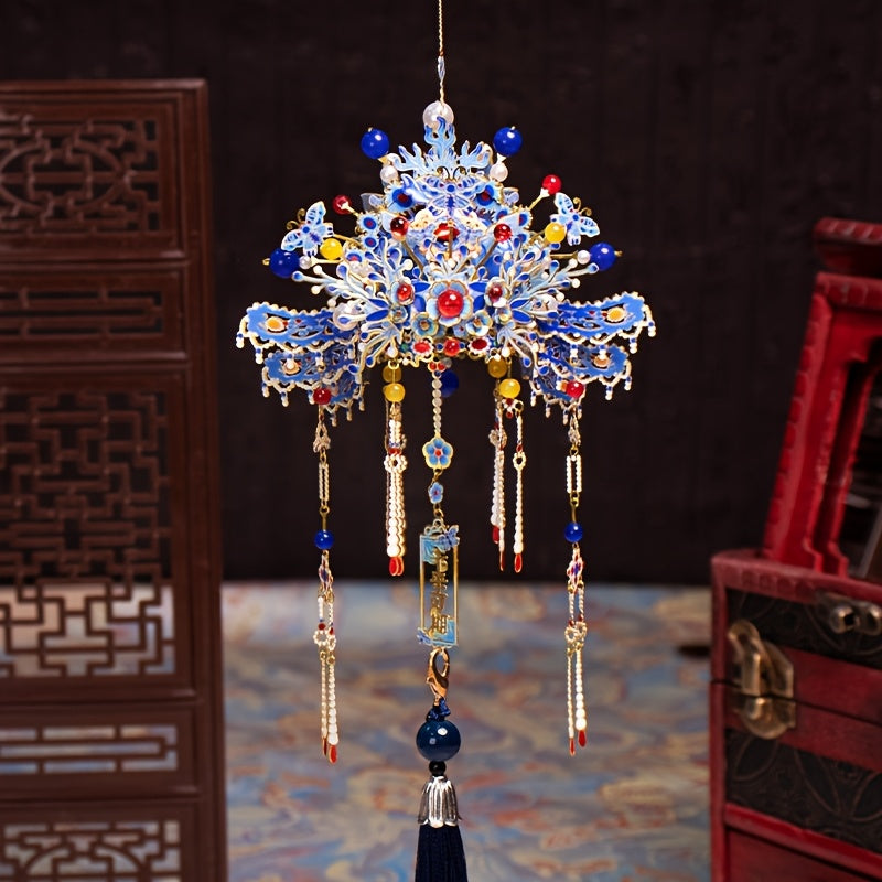 Phoenix Crown 3D Metal Puzzle Golden with Beads & Tassels - Ideal Gift