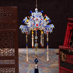 Phoenix Crown 3D Metal Puzzle Golden with Beads & Tassels - Ideal Gift