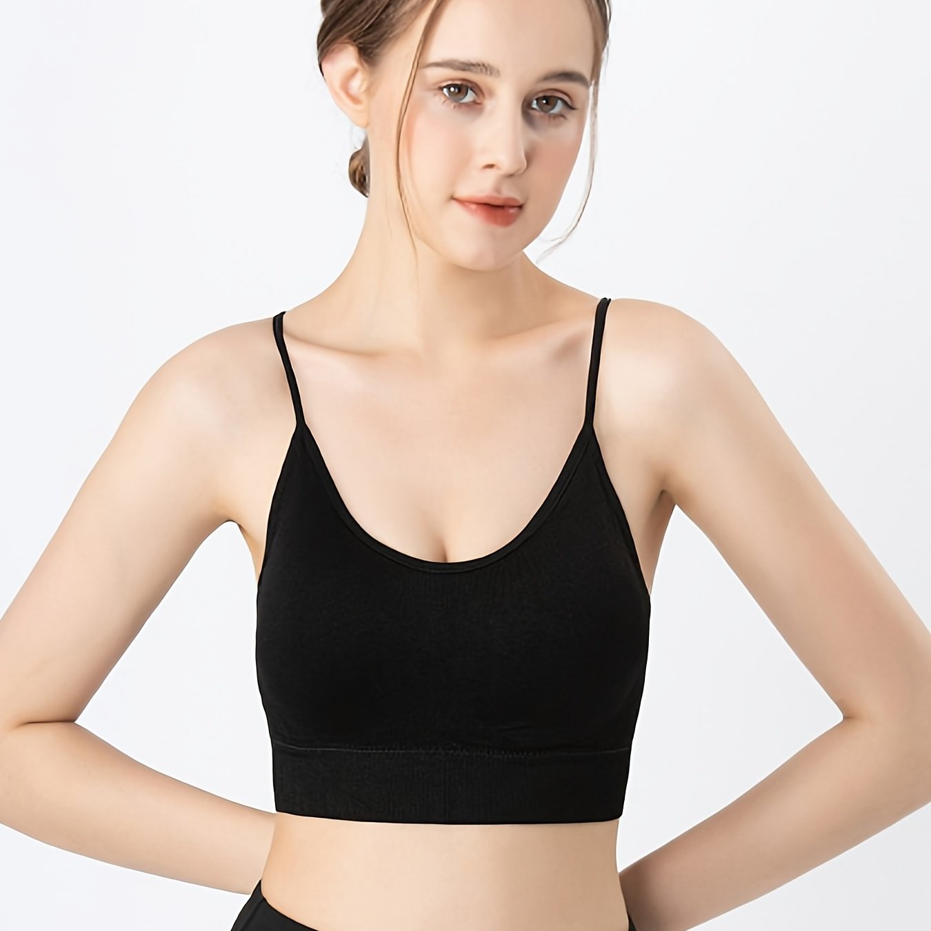 Seamless Solid Wireless Bra Comfy & Breathable Intimates Bra