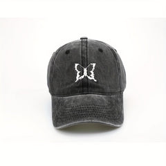 Unisex Butterfly Embroidered Baseball Cap for Outdoor Sport