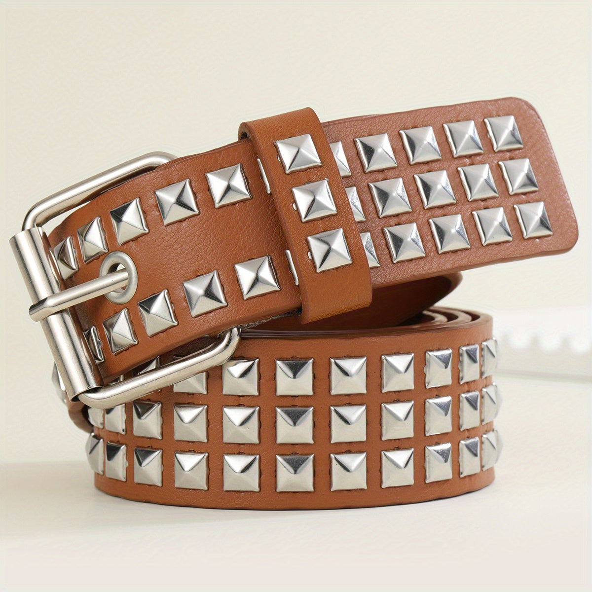 Rivet Pin Buckle Style Belt Punk Belt For Men